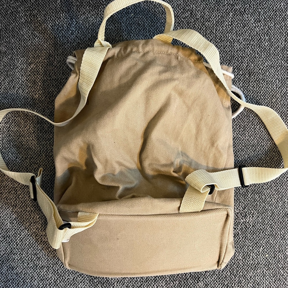 Plush Dog Backpack- Tan and Cream - Picture 4 of 5